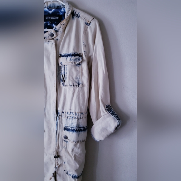 Steve Madden Womens Acid Was Denim Anorak Jacket - Picture 4 of 8